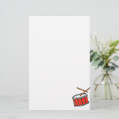 Schnarrtrommel-Rot Briefpapier (Stehend Vorderseite)