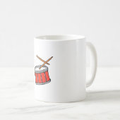 Schnarrtrommel-Rot Kaffeetasse (VorderseiteRechts)