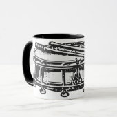 Schnarrtrommel Tasse (Vorderseite Links)