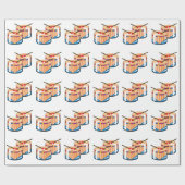 Schnarrtrommeln Geschenkpapier (Flach)