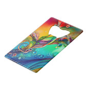 Schnauze! Farbige Bläschen Abstrakt Geldbeutel Flaschenöffner (Vorderseite Schrägansicht)