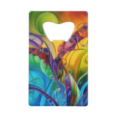 Schnauze! Farbige Bläschen Abstrakt Geldbeutel Flaschenöffner (Rückseite)