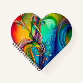 Schnauze! Farbige Bläschen Abstrakt Notizblock