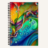 Schnauze! Farbige Bläschen Abstrakt Rezepte Notizblock (Vorderseite)