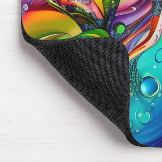 Schnauze! Farbige Blasen Abstrakt personalisieren Mousepad (Ecke)