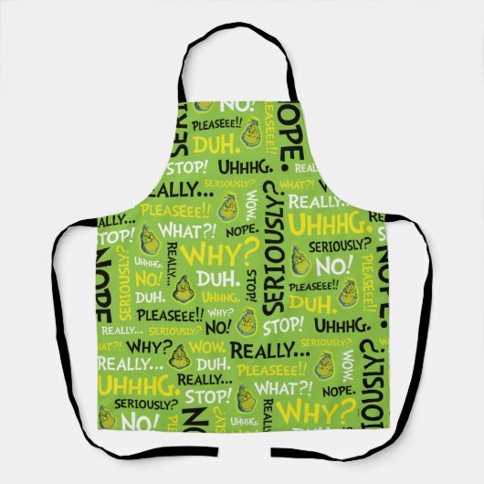 Schnauze| Grinch Schnick Phrase Pattern Schürze (Vorderseite)