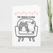 Schnauze ist eine echte Katze, die Valentine würfe Karte (Vorderseite)