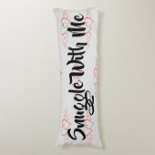 Schnauze mit mir Rot Herz grau Seitenschläferkissen (Vorderseite Vertikal)