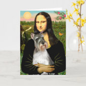 Schnauzer 11N - Mona Lisa Karte (Gelbe Blume)