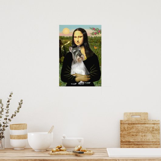 Schnauzer 11N - Mona Lisa Poster (Küche)