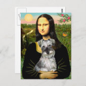 Schnauzer 1N - Mona Lisa Postkarte (Vorne/Hinten)