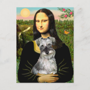 Schnauzer 1N - Mona Lisa Postkarte