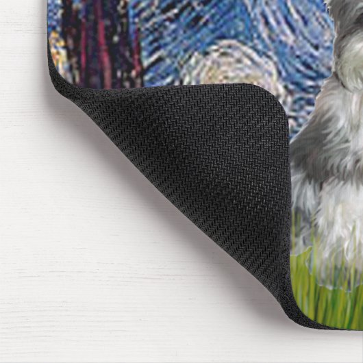 Schnauzer 1N - Starry Night Mousepad (Ecke)