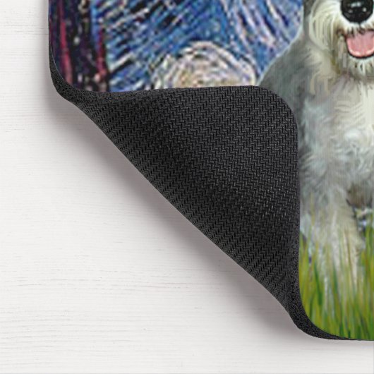 Schnauzer 8cr - Starry Night Mousepad (Ecke)