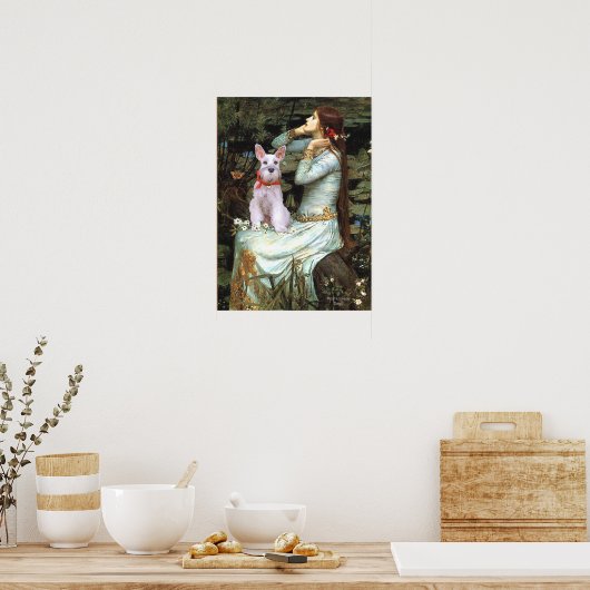 Schnauzer 9 - Ophelia Sitzplatz Poster (Küche)