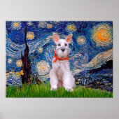 Schnauzer 9 - Starry Night Poster (Vorne)