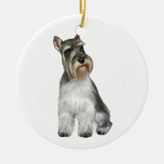 Schnauzer (A11) Keramik Ornament (Vorne)