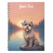Schnauzer am See Notizblock (Vorderseite)