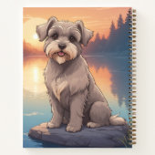 Schnauzer am See Notizblock (Rückseite)