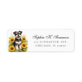 Schnauzer and Sunflowers Personalized Address (Vorne)