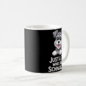 Schnauzer Art For Women Girls Kids Mini Schnauzer Kaffeetasse (VorderseiteRechts)