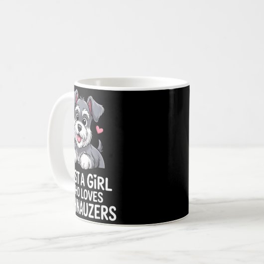 Schnauzer Art For Women Girls Kids Mini Schnauzer Kaffeetasse (Vorderseite Links)