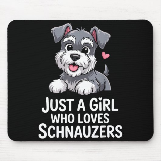 Schnauzer Art For Women Girls Kids Mini Schnauzer Mousepad (Vorne)