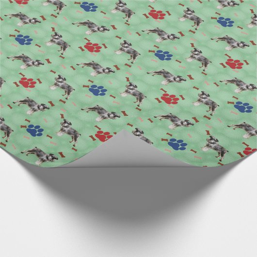 Schnauzer Art Geschenkpapier (Ecke)