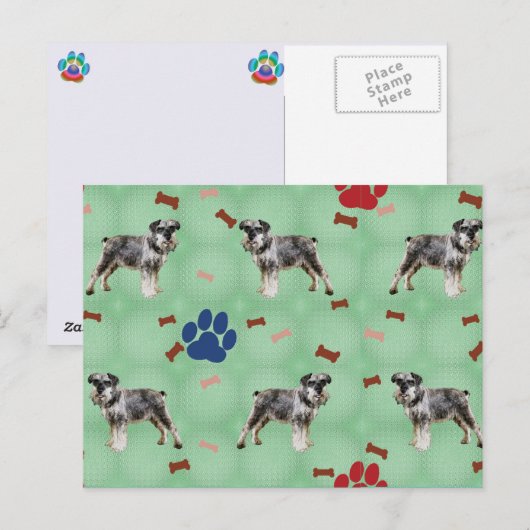 Schnauzer Art Postkarte (Vorne/Hinten)