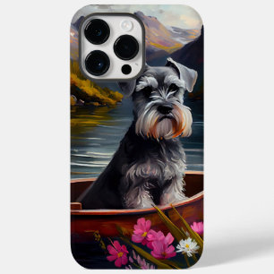 Schnauzer auf einem Paddel: Ein landschaftliches A Case-Mate iPhone 14 Pro Max Hülle
