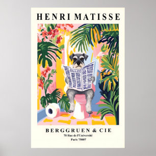 Schnauzer Auf Toilette Druck - Henri Matisse Badez Poster