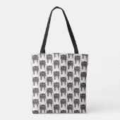 Schnauzer auf Tote Bag Tasche (Rückseite)