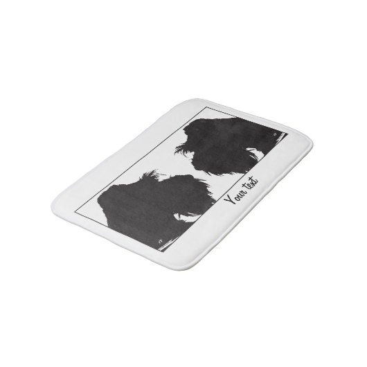 Schnauzer Badematte (Schrägansicht)