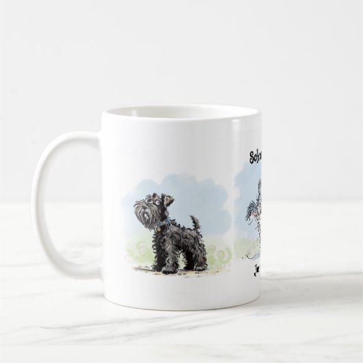 Schnauzer Bande Lustig  Kaffeetasse (Links)