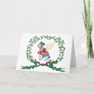 Schnauzer Barken für Joy Holiday Card Feiertagskarte