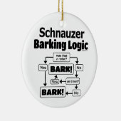 Schnauzer Barking Logic Keramik Ornament (Rechts)