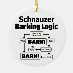 Schnauzer Barking Logic Keramik Ornament