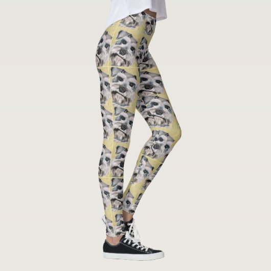 Schnauzer-Bart-Leggings Leggings (Rechts)