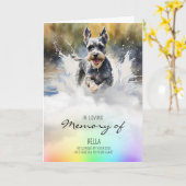 Schnauzer-Beileid Karte (Gelbe Blume)