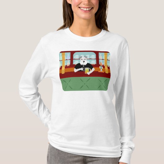 Schnauzer-Bier-Kneipe T-Shirt (Vorderseite)