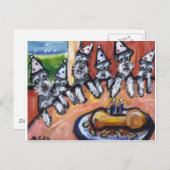 Schnauzer birthday einladungspostkarte (Vorne/Hinten)