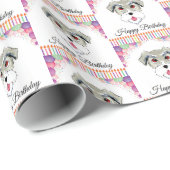 Schnauzer Birthday Geschenkpapier (Rolleneckpunkt)