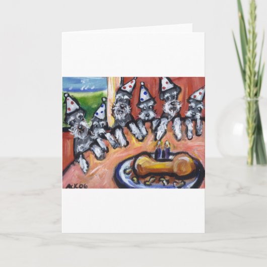 Schnauzer birthday karte (Vorderseite)