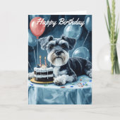 Schnauzer Birthday Karte (Vorderseite)