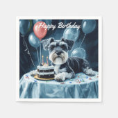 Schnauzer Birthday Serviette (Vorderseite)