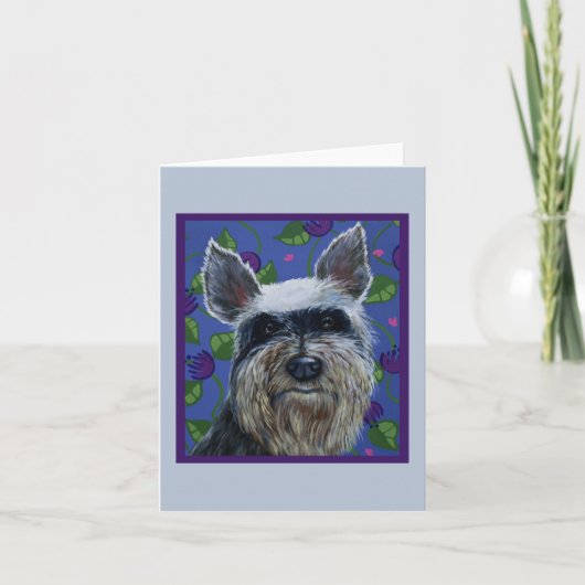 Schnauzer Blank Mitteilungskarten (Vorderseite)