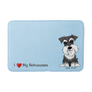 Schnauzer-blaue Bad-Matte Badematte
