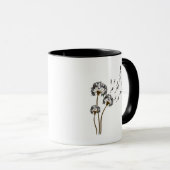 Schnauzer Blume Fly Dandelion Schnauzer Funny Dog Tasse (VorderseiteRechts)