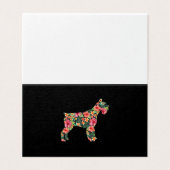 Schnauzer Blume Funny Dog Silhouette Blumengeschen (Außenseite Aufgefaltet)
