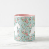 Schnauzer-Blumen-Kaffee-Tasse Tasse (Zentrum)